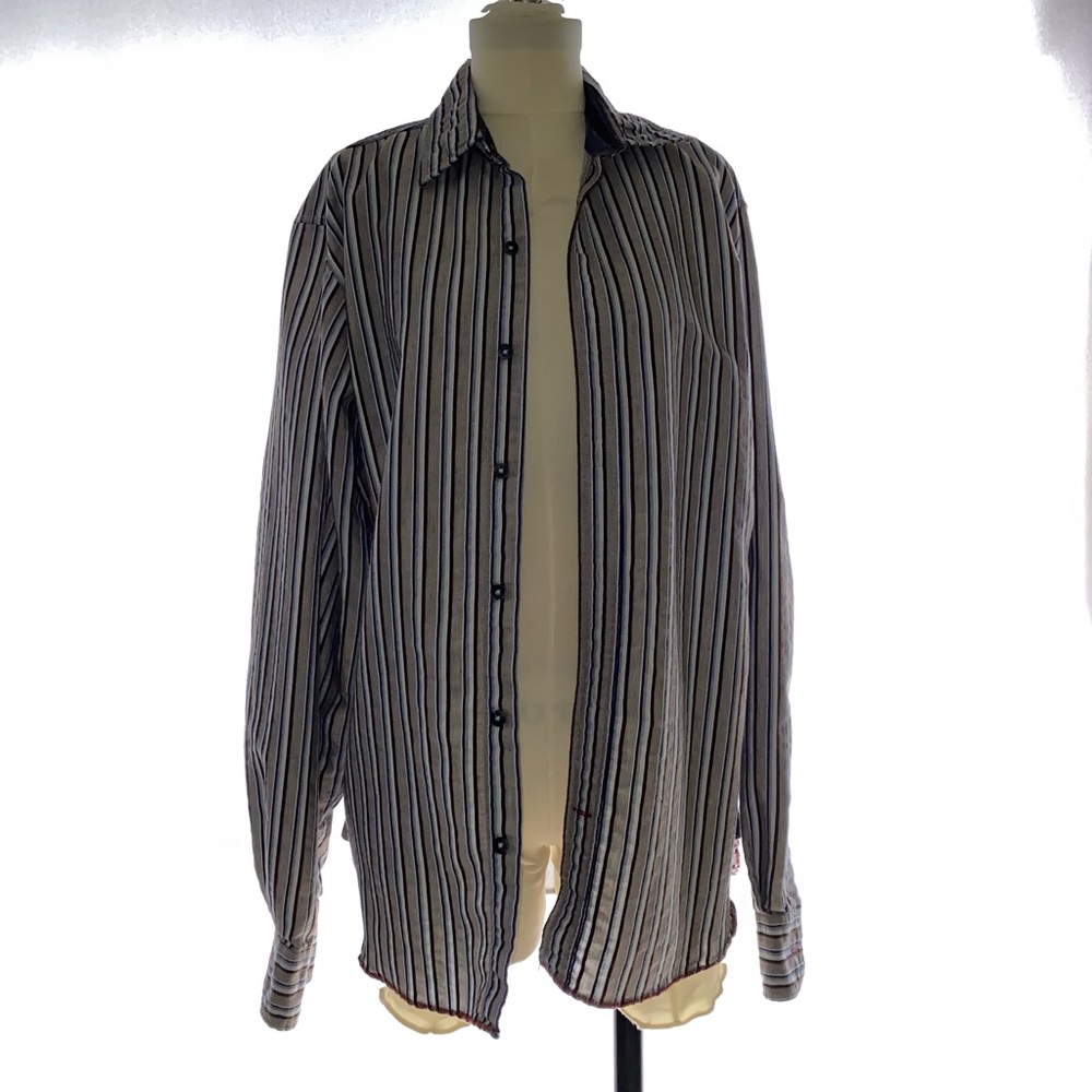 Vintage Italia Long-sleeved Grey Button-down
